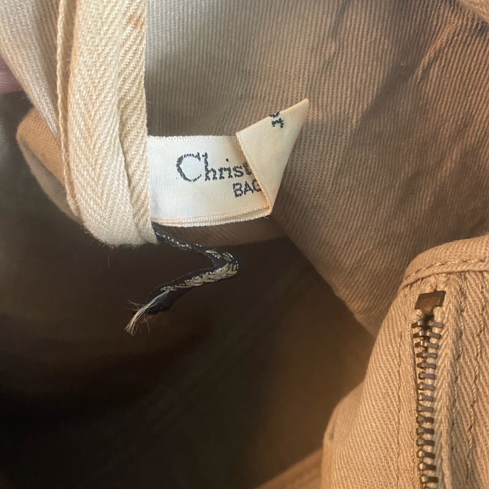 (Authentic)Christian Dior Beige Monogram Tote - Picture 4 of 13